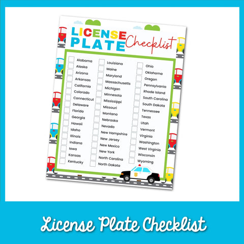 License Plate Checklist