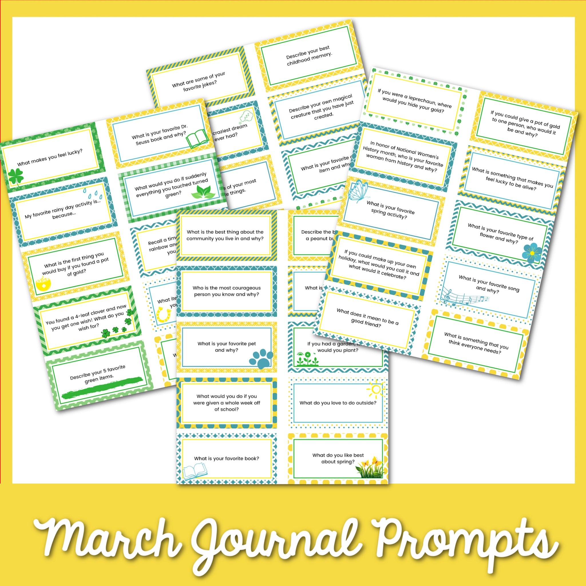 40 March Journal Prompts