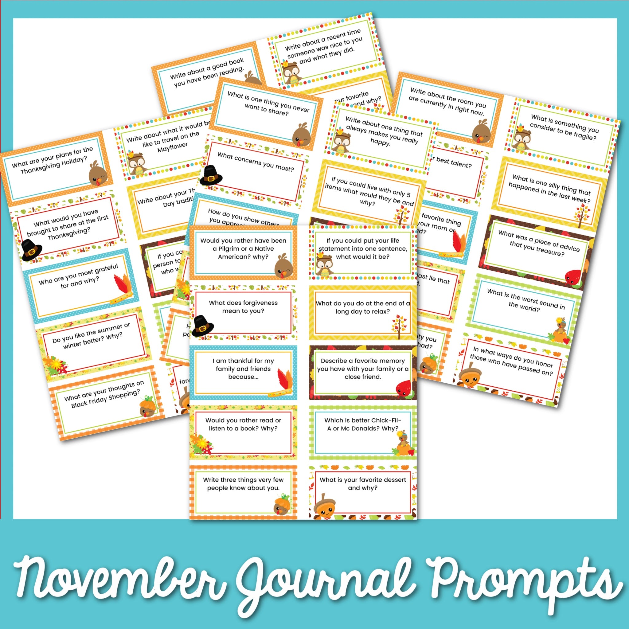 50 November Journal Prompts
