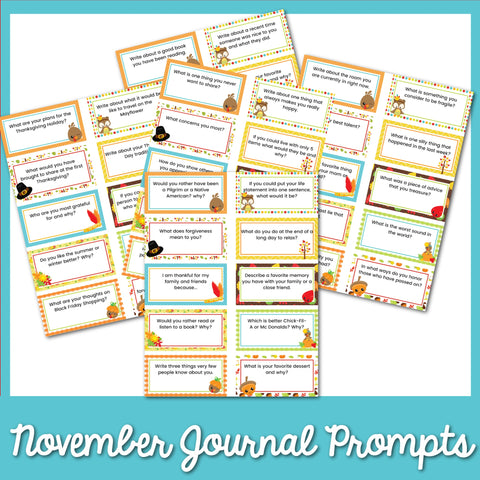 50 November Journal Prompts