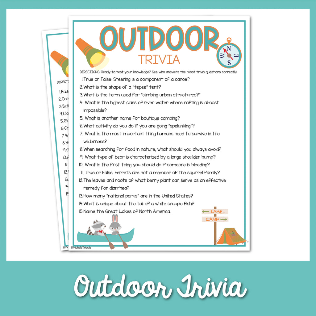 Trivia Outside Printable United States Trivia 50 U.S. States Trivia Game Escape
