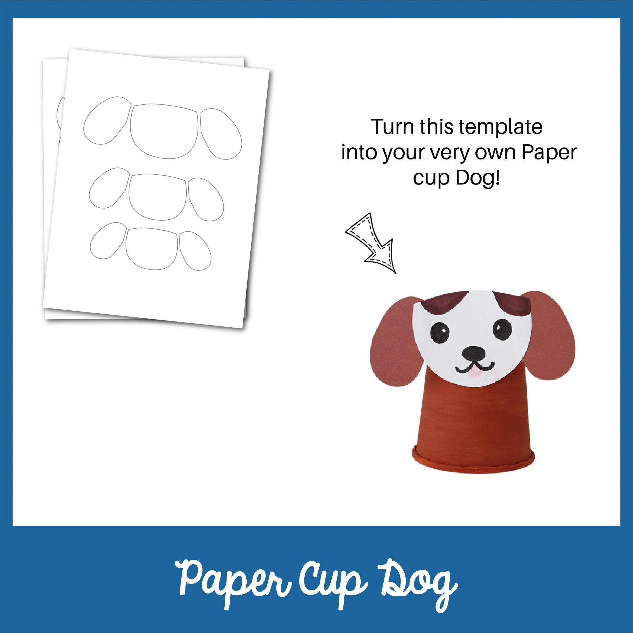 Dog Paper Cup Craft Template – MicheleTripple