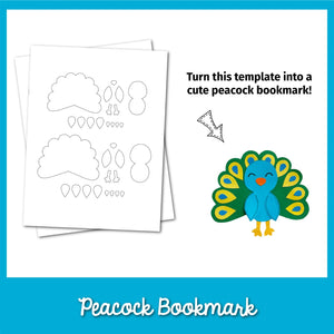 Peacock Bookmark Template