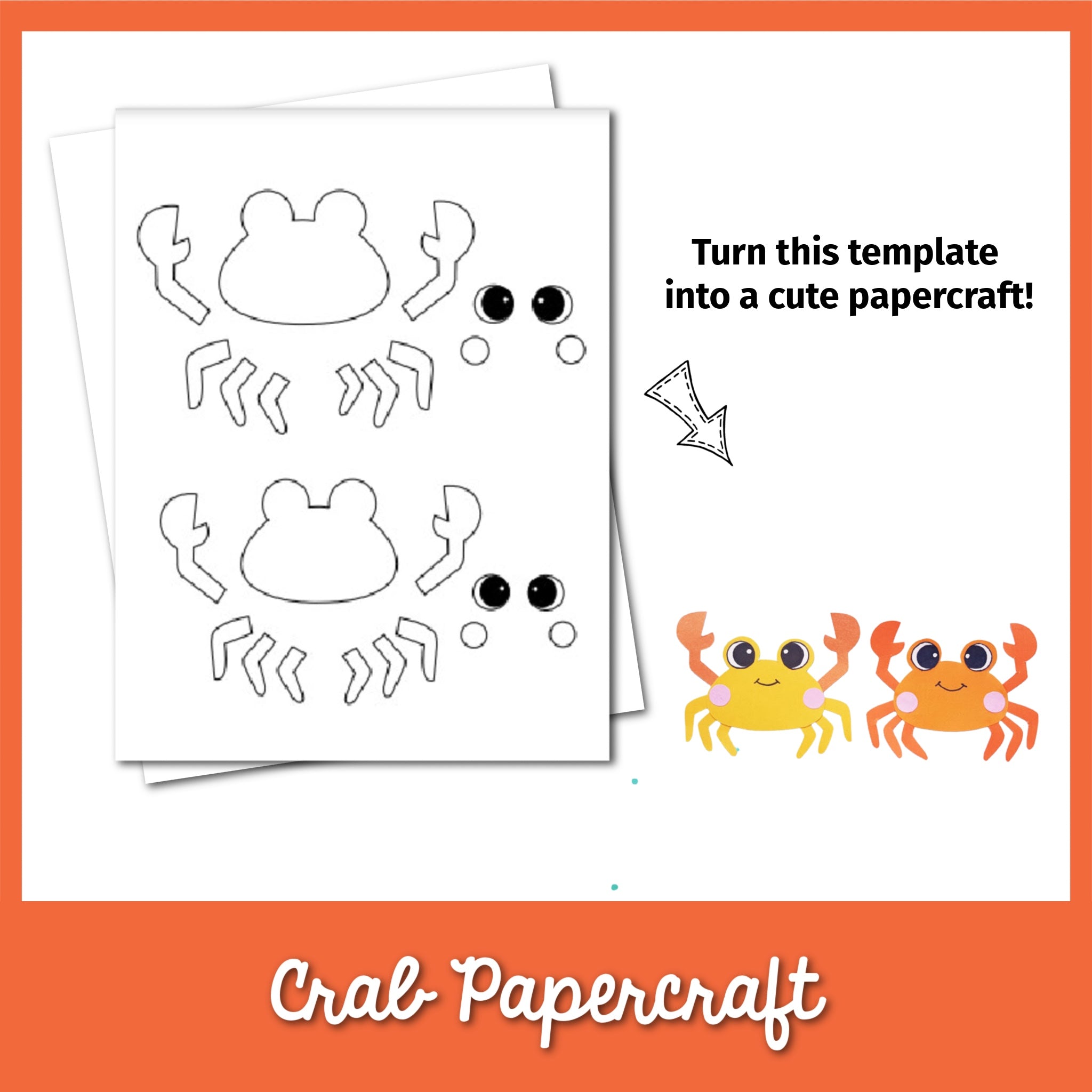 Crab Papercraft Template