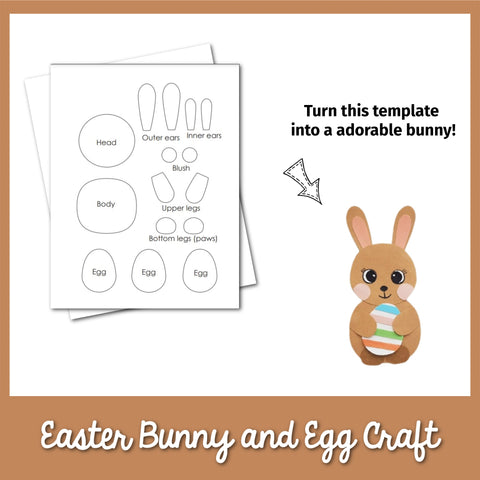 Easter Bunny and Egg Craft Template