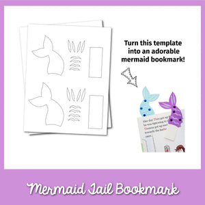 Mermaid Tail Bookmark Template