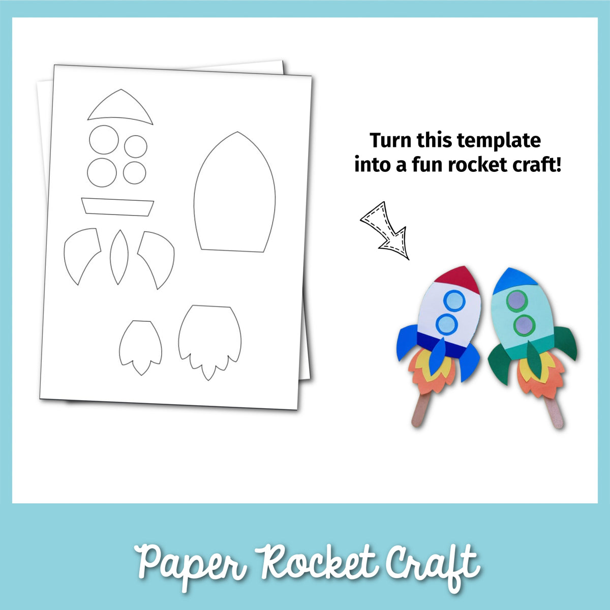 Paper Rocket Craft Template MicheleTripple Paper Rocket Craft Template MicheleTripple