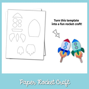 Paper Rocket Craft Template