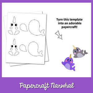 Narwhal Papercraft Template