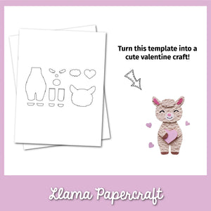 Llama Papercraft Template