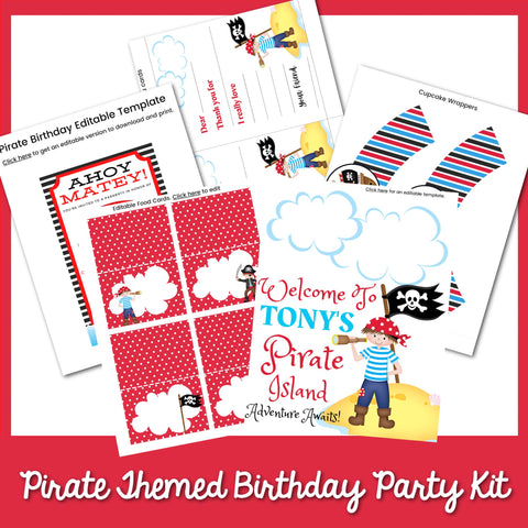 Pirate Themed Birthday Party Kit
