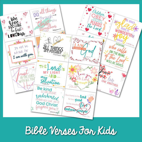 Bible Verses For Kids Printable Cards