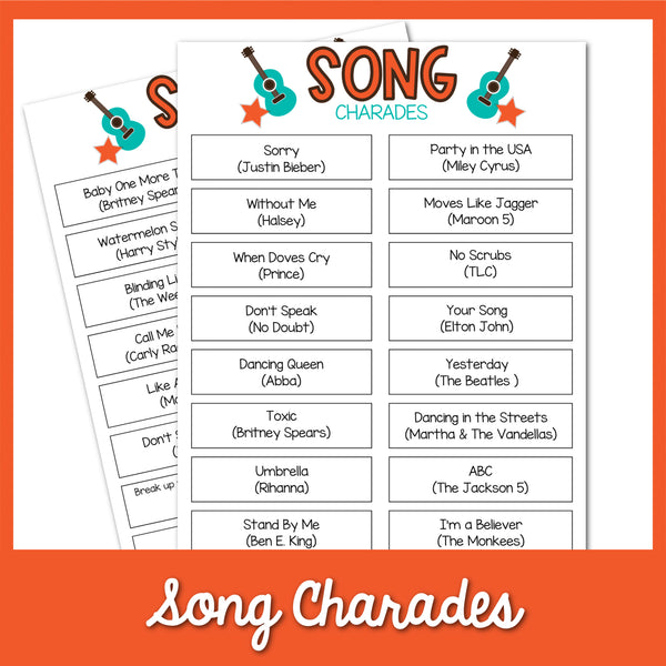 300 Song Charades Ideas