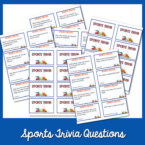 48 Football Trivia for Kids Printable Cards – MicheleTripple