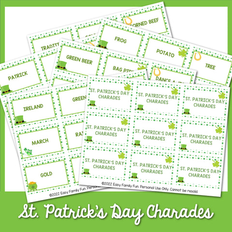 St. Patrick's Day Charade Cards