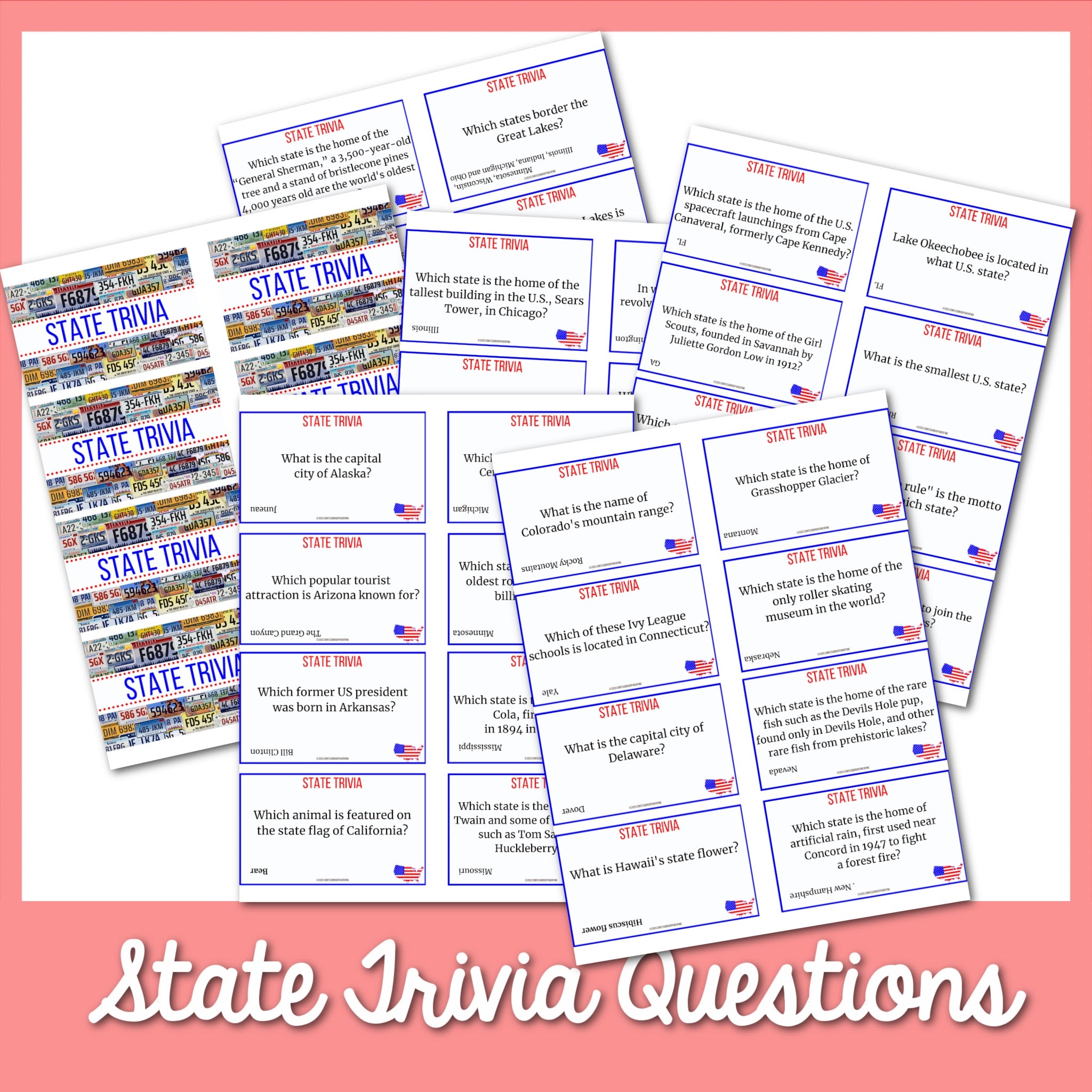 State Trivia Images State Trivia Questions Printable – MicheleTripple