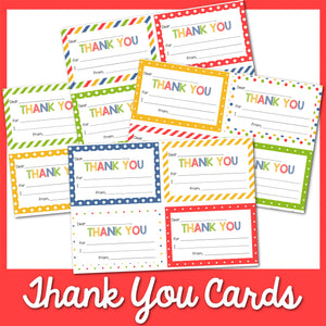 Printable Thank You Cards for Kids