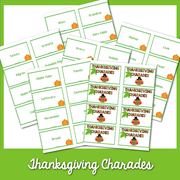 Over 200+ Thanksgiving Charades