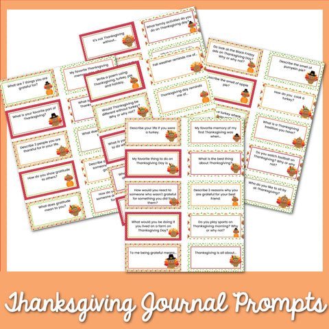 50 Thanksgiving Journal Prompts for Kids