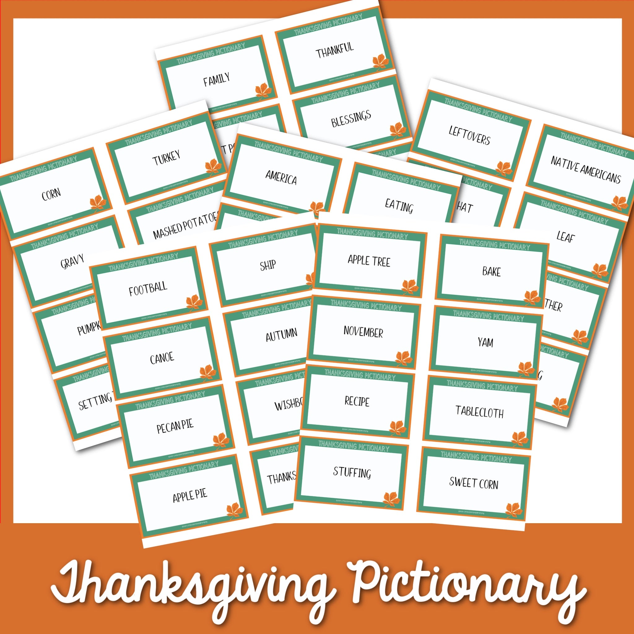 Printable Pictionary Board