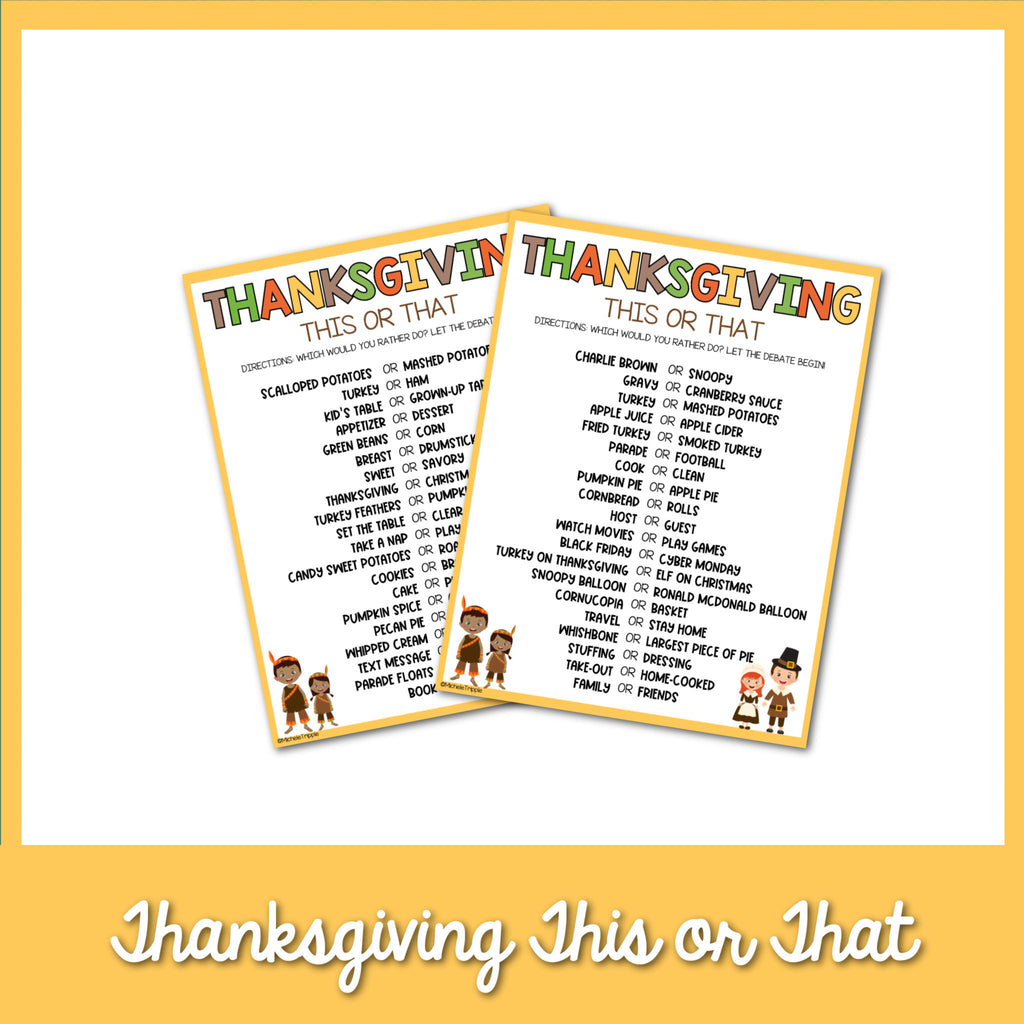 Thanksgiving Pictionary – MicheleTripple