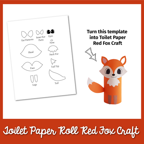 Toilet Paper Roll Red Fox Craft