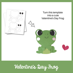 Valentine's Day Frog Papercraft Template