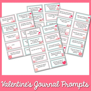 Valentine's Journal Prompts for kids