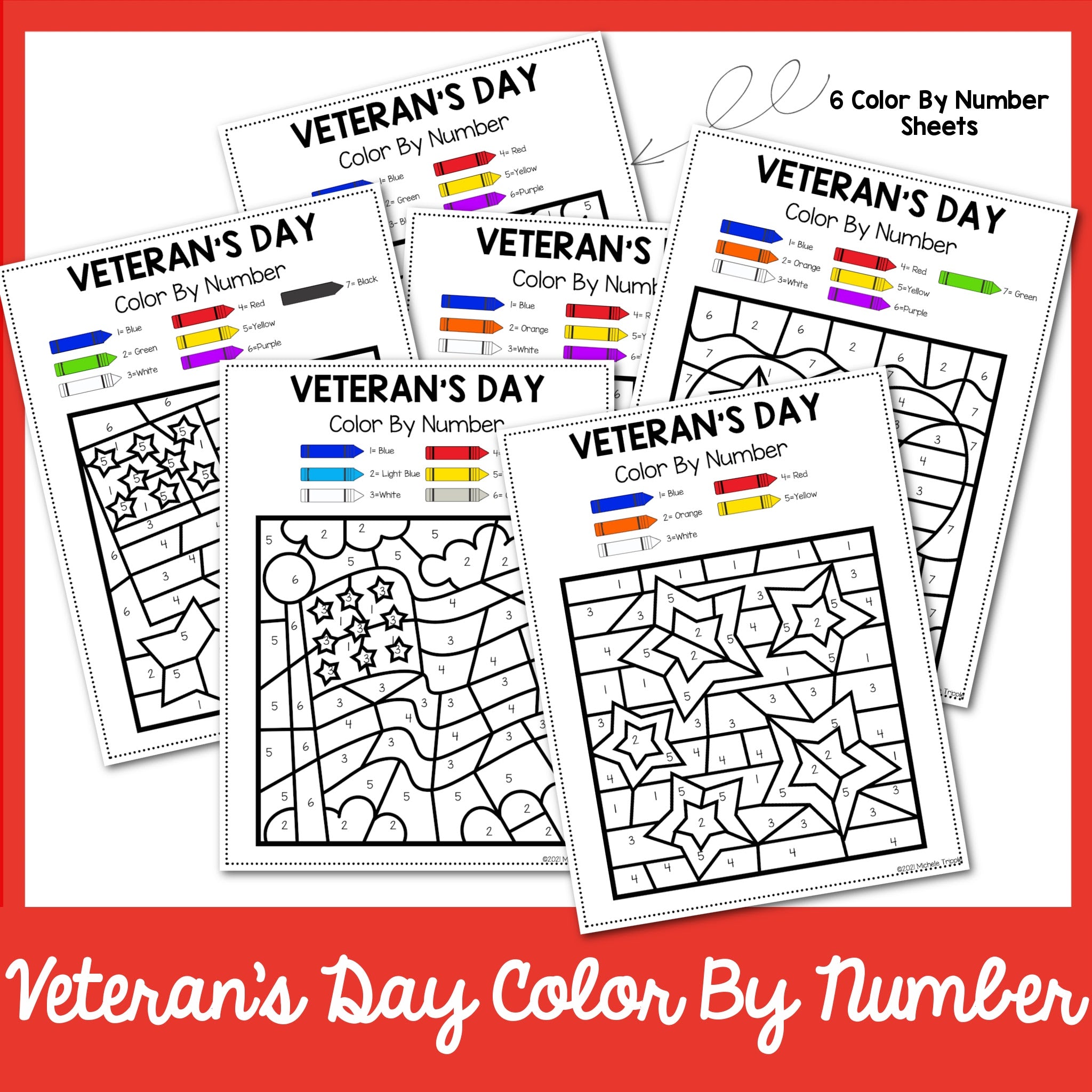 Veteran’s Day Color By Number