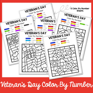 Veteran’s Day Color By Number