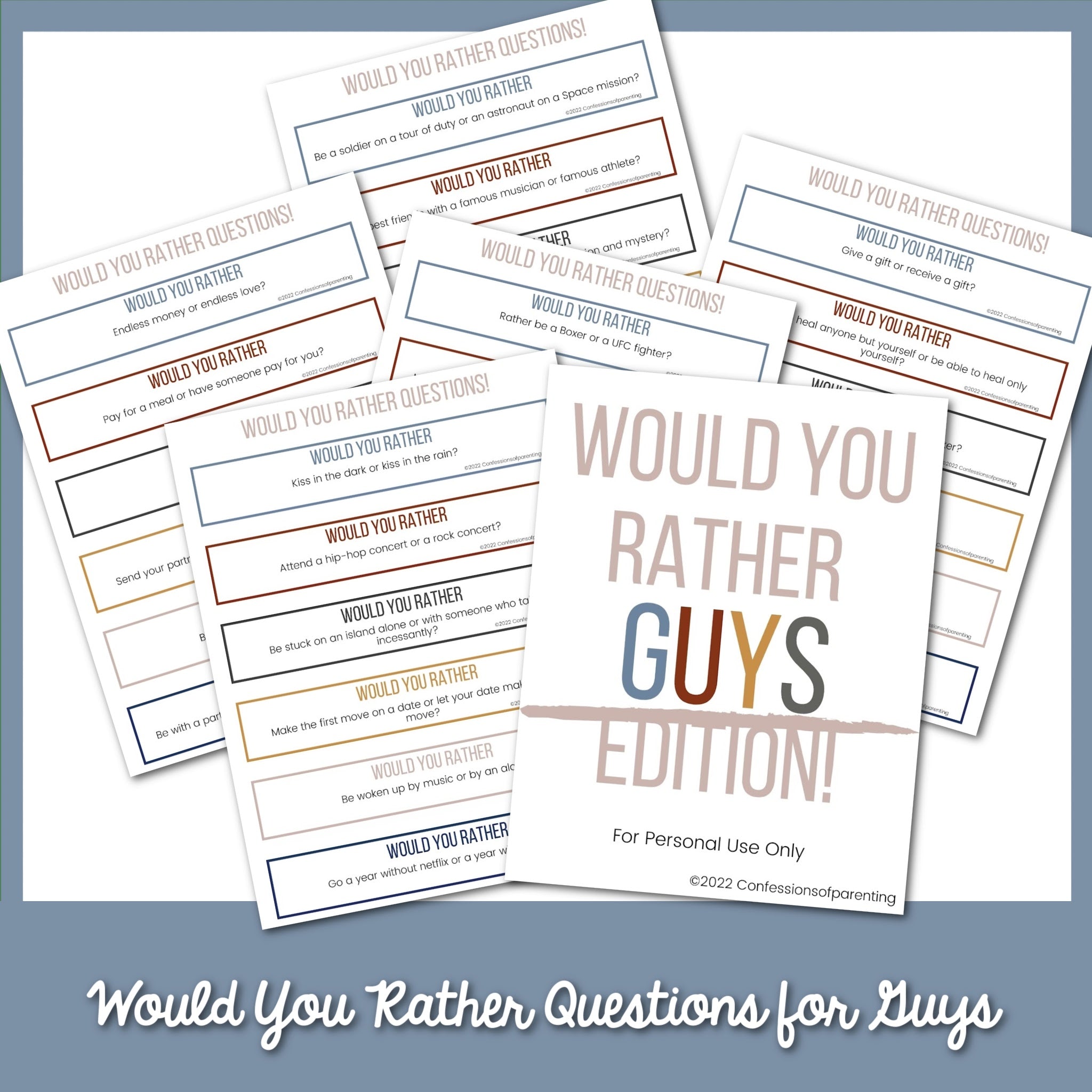 Would You Rather Questions For Guys