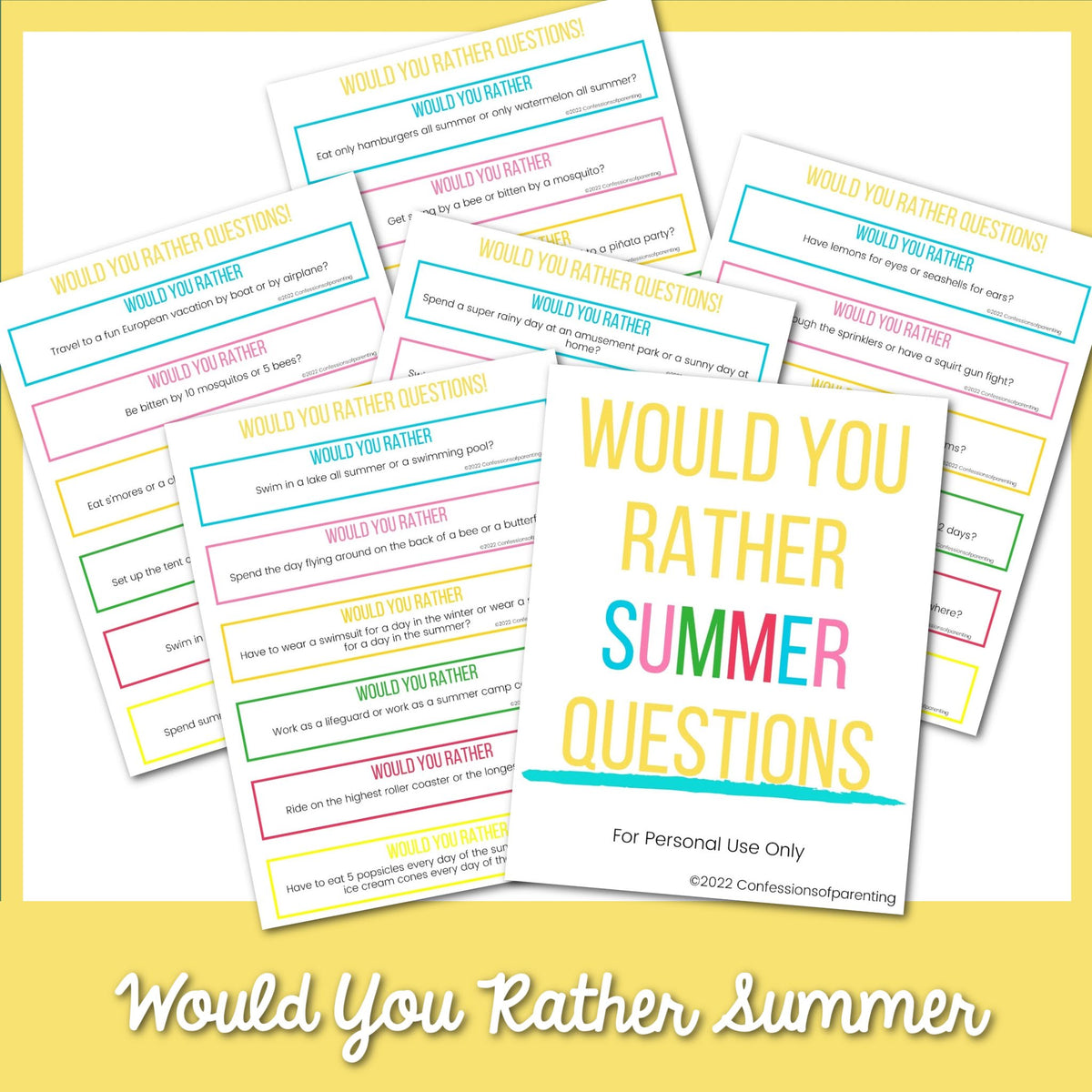 Would You Rather Summer Questions – MicheleTripple